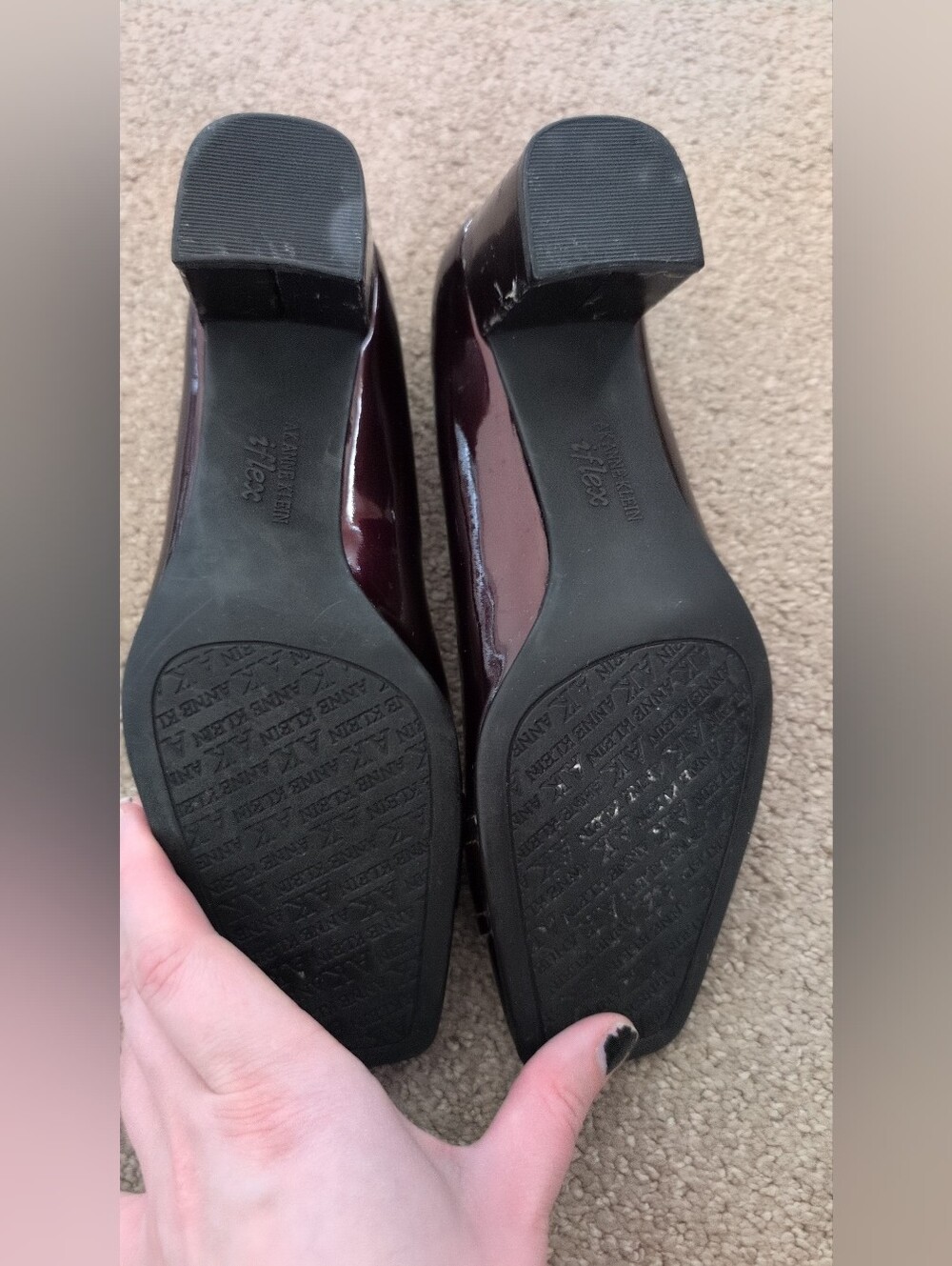 Anne Klein Burgundy iFlex Patent Leather Pumps - Picture 5 of 7